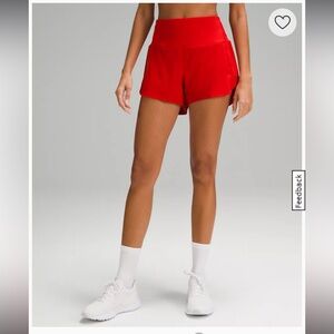 Lululemon Dark Red Speed Up High-Rise Shorts 4” (size 2)